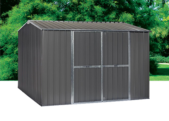 Image of a gray convenient storage shed